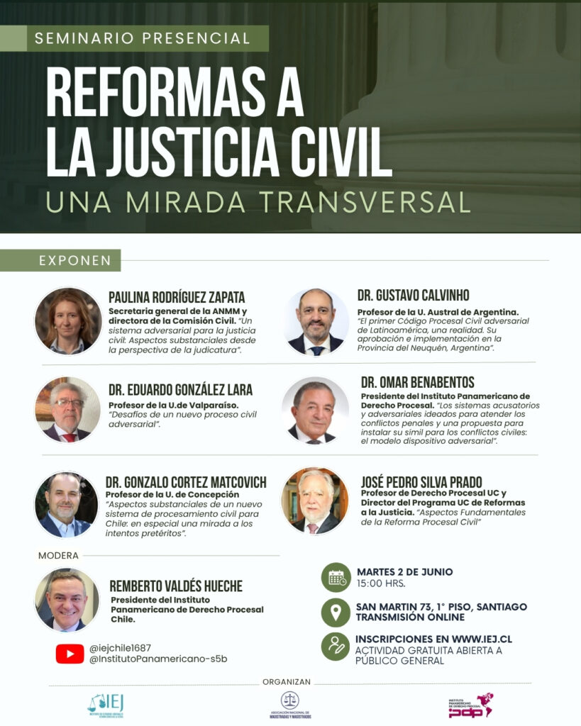 Seminario Reformas a la Justicia Civil - IEJ Chile - Instituto de ...